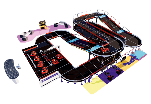 Blue Shock Race Franchise track electric karts